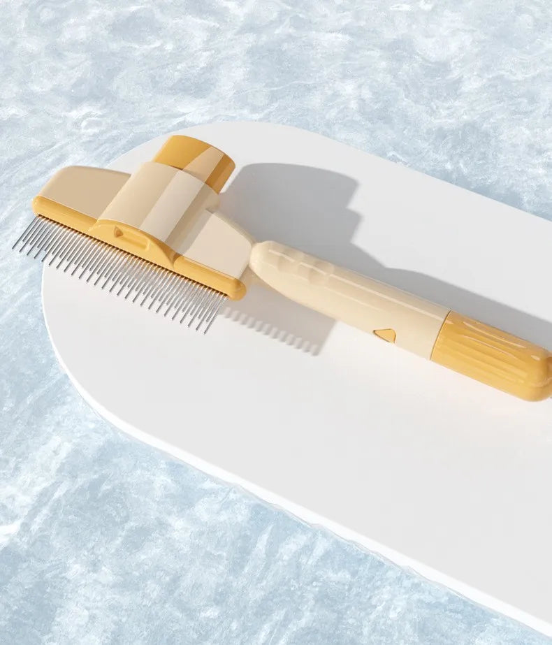 Self-Cleaning Dog Comb And Cat Brush For Gentle Grooming