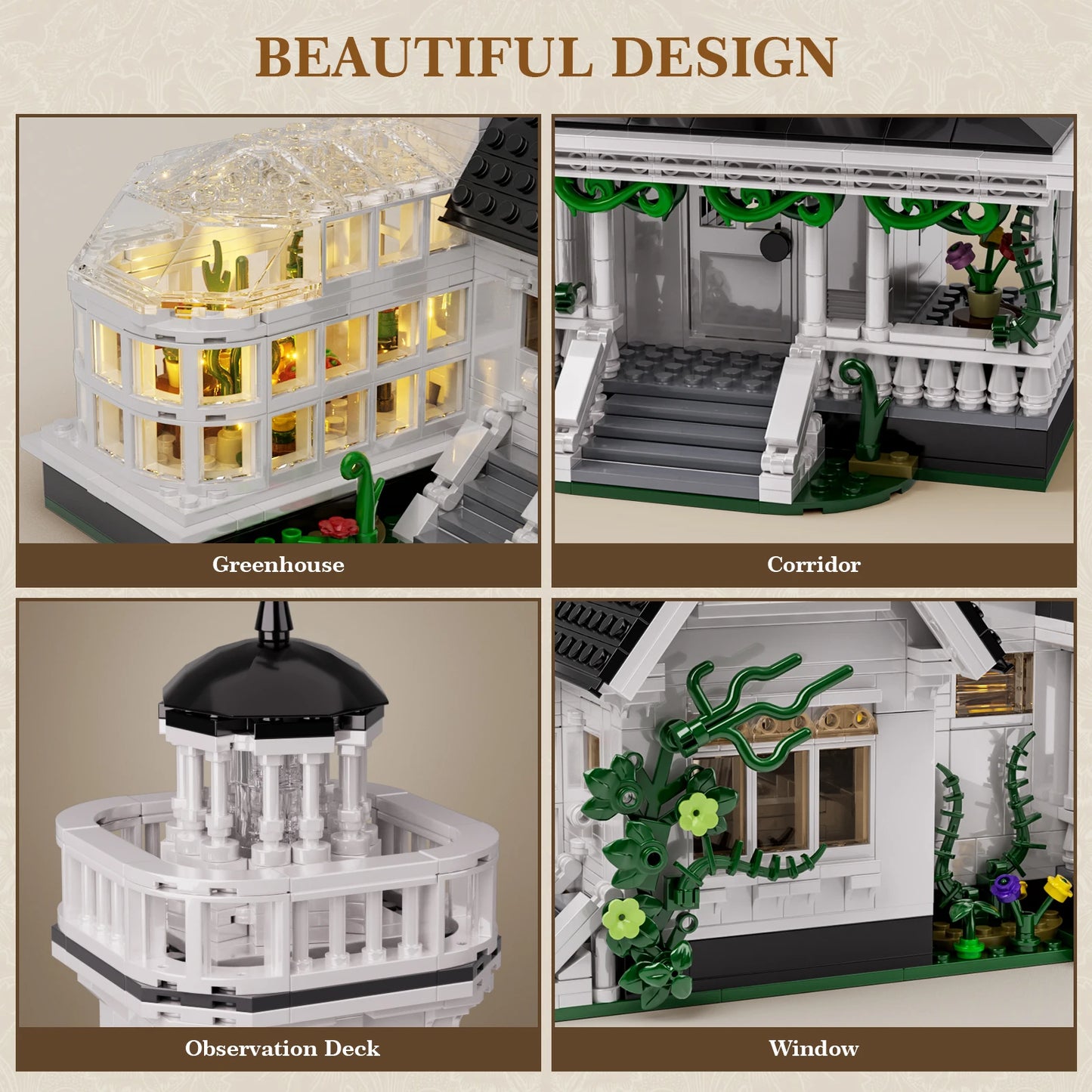 Magic House Building Set With LED Light Victorian Home Decor