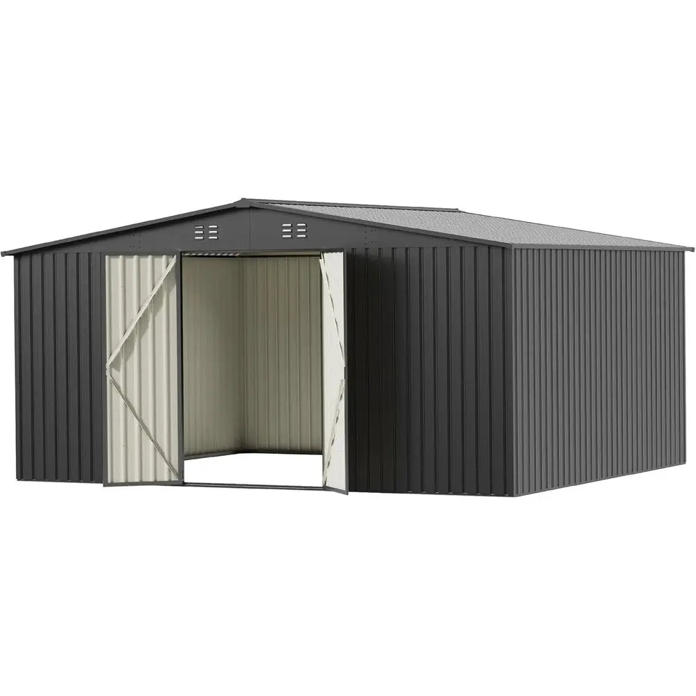 Durable Outdoor Metal Storage Shed With Door And Lock