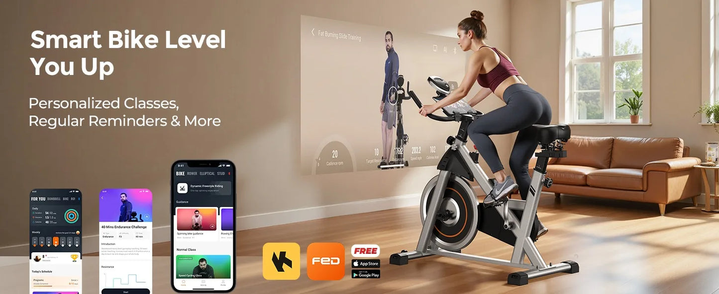 YOSUDA Magnetic Indoor Exercise Bike With App Control