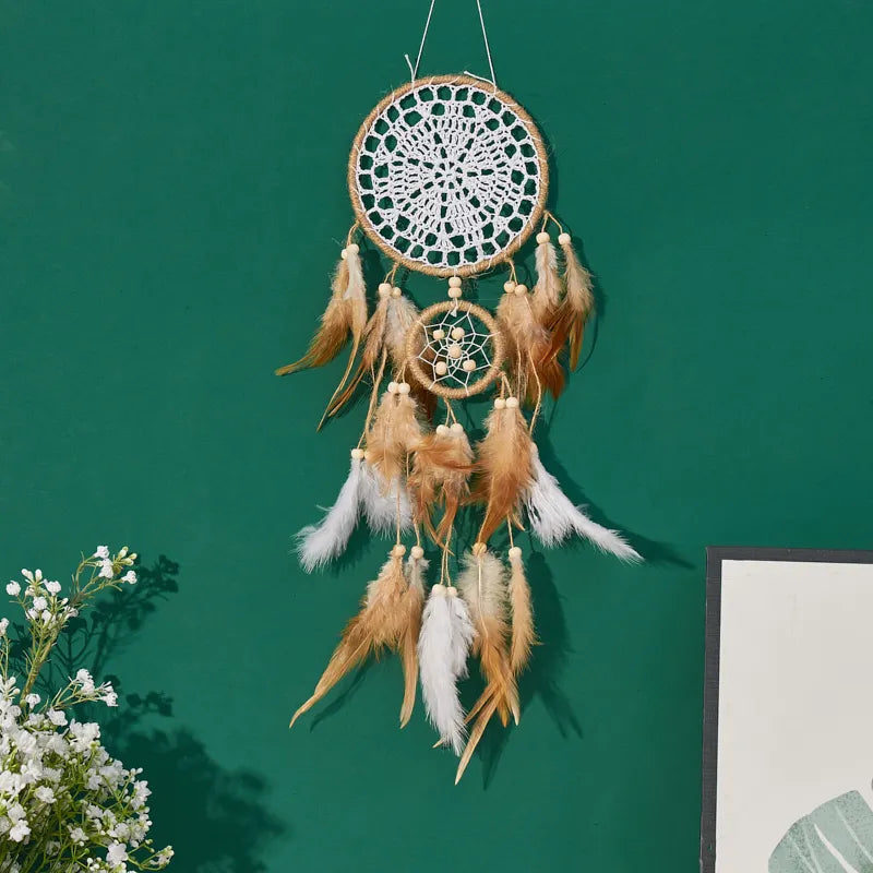 Handcrafted Bohemian Dream Catcher Moon Sun Wall Decor