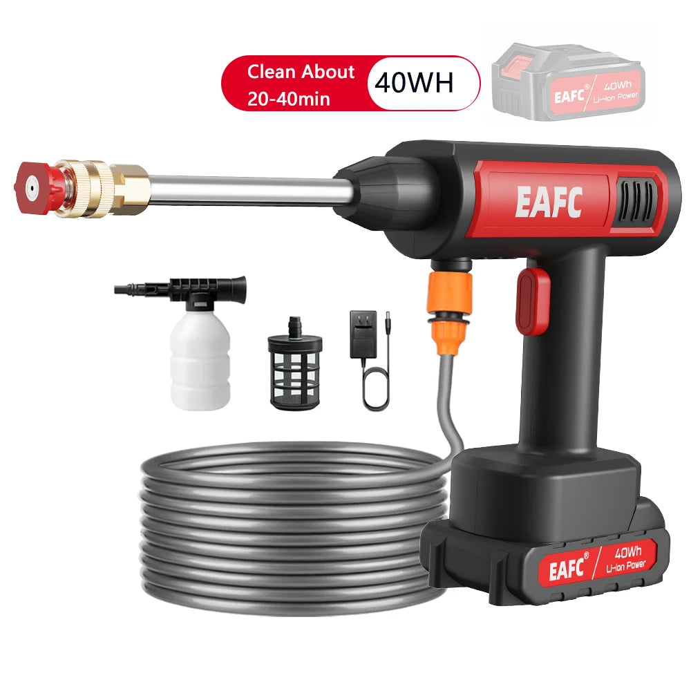 EAFC Cordless 60Bar Electric High Pressure Car Wash Gun Foam