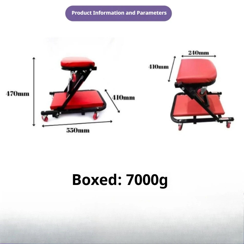 2-In-1 Folding Mechanic Stool Creeper Seat For Garage