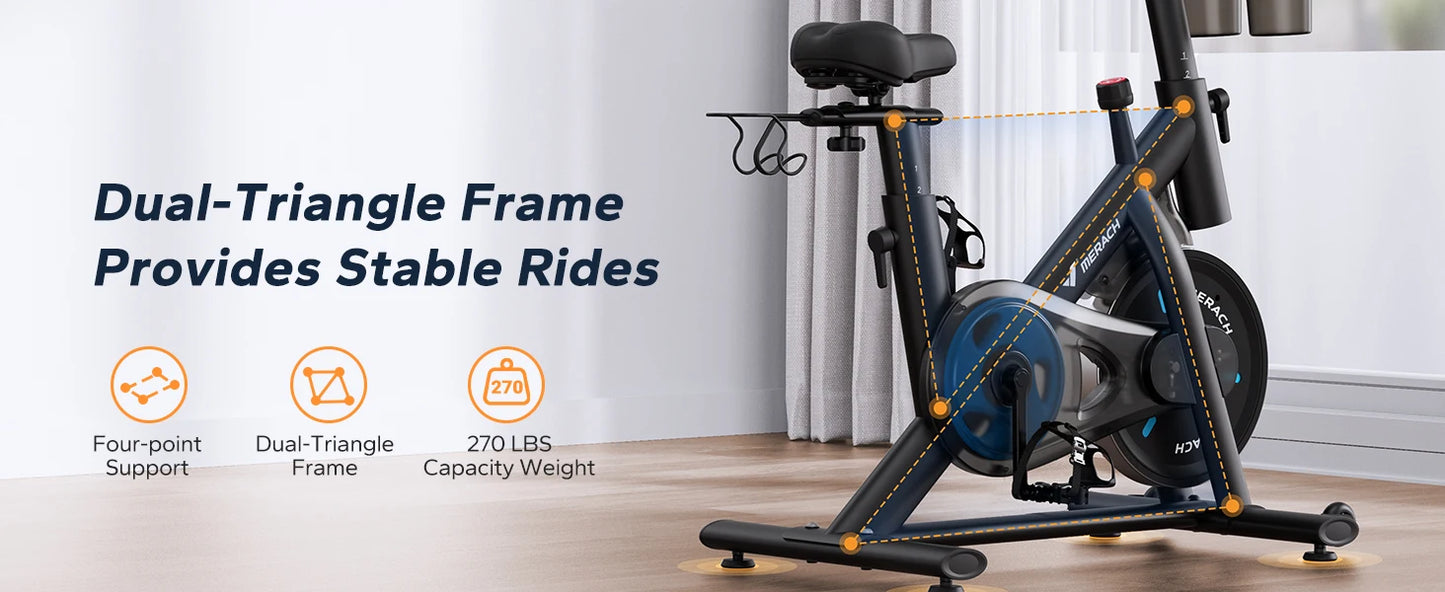 MERACH Exercise Bike With Brake Pad And Magnetic Resistance