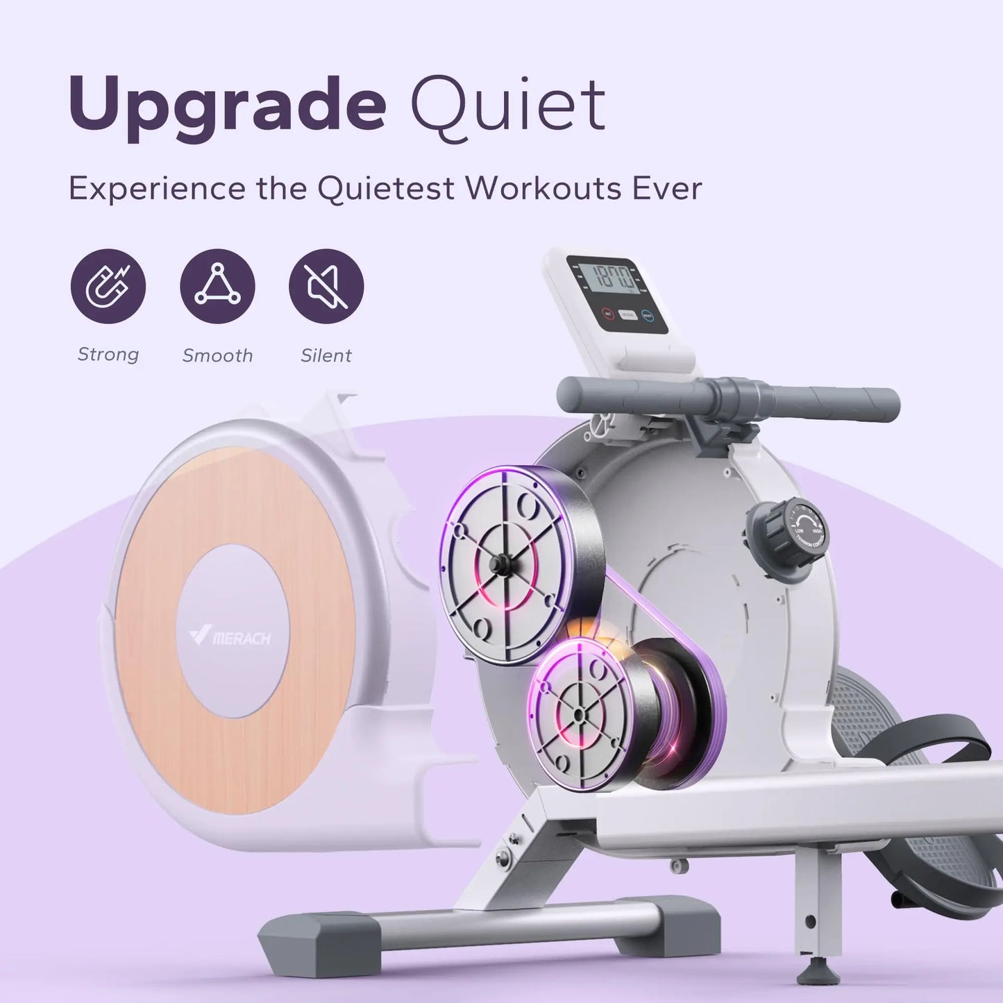 MERACH Magnetic Rowing Machine For Home With 16 Levels