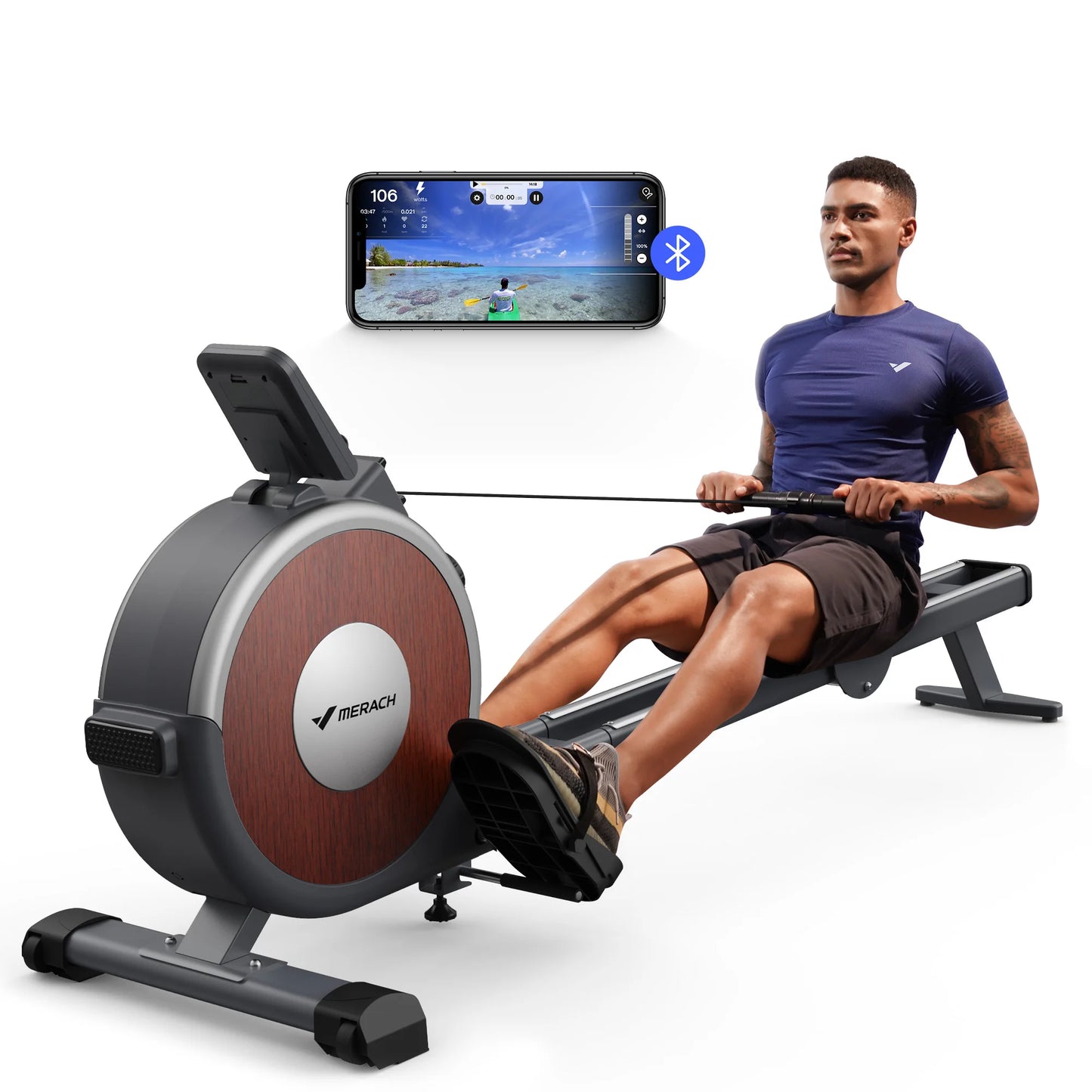MERACH Magnetic Rowing Machine For Home With 16 Levels
