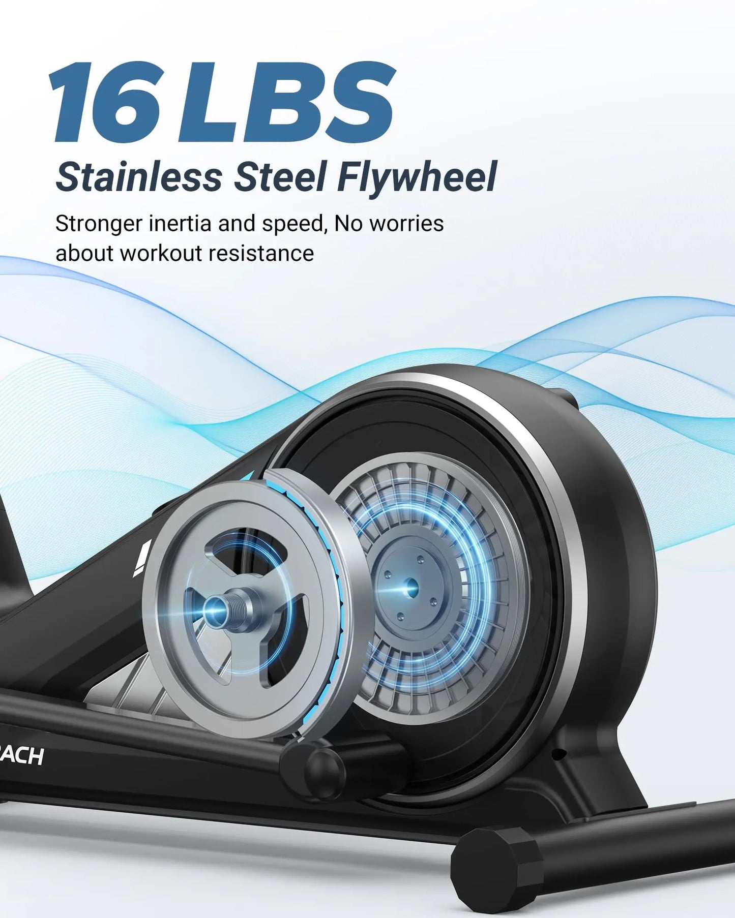 MERACH Elliptical Machine Hyper Quiet Magnetic Drive 16 Level Resistance
