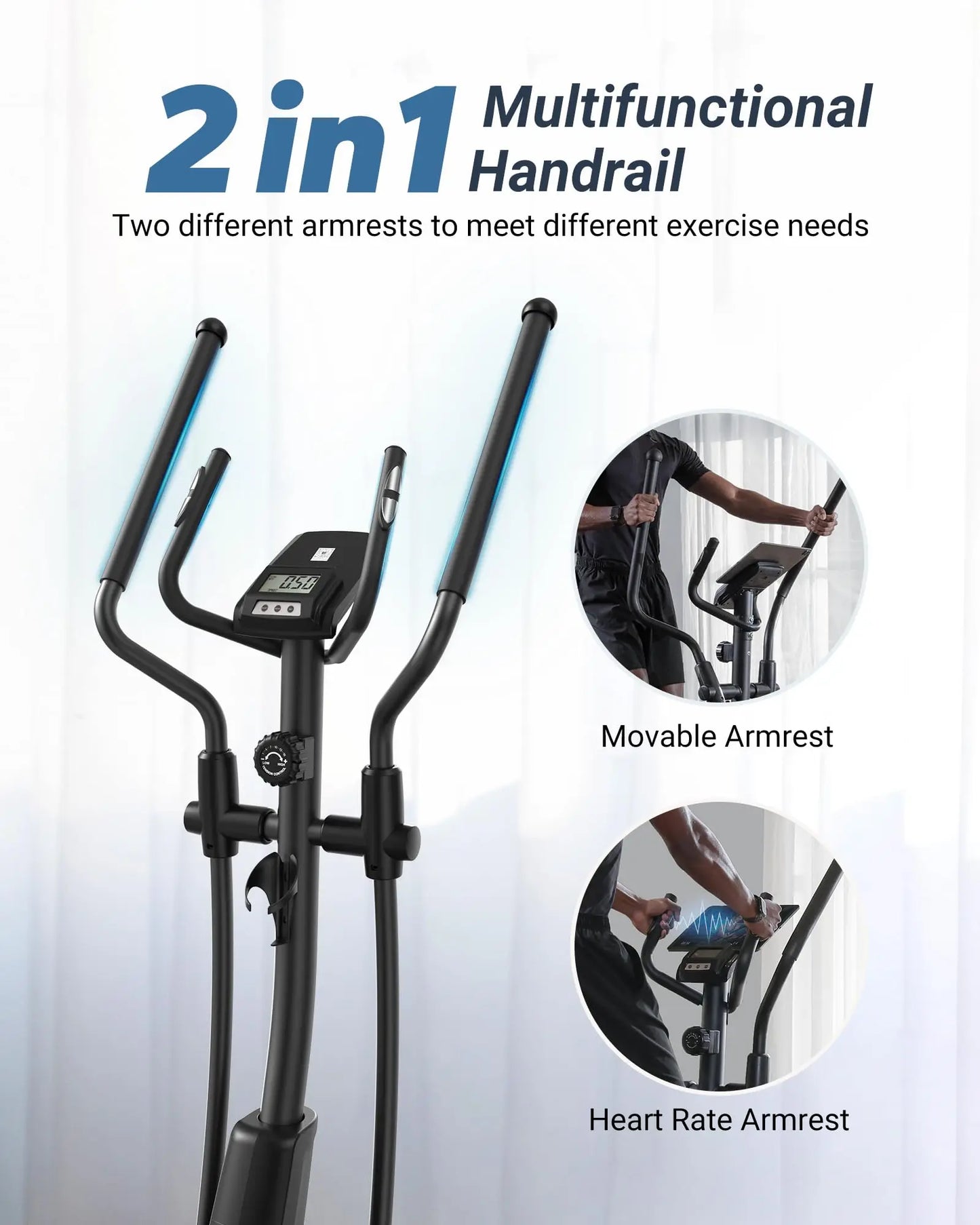 MERACH Elliptical Machine Hyper Quiet Magnetic Drive 16 Level Resistance
