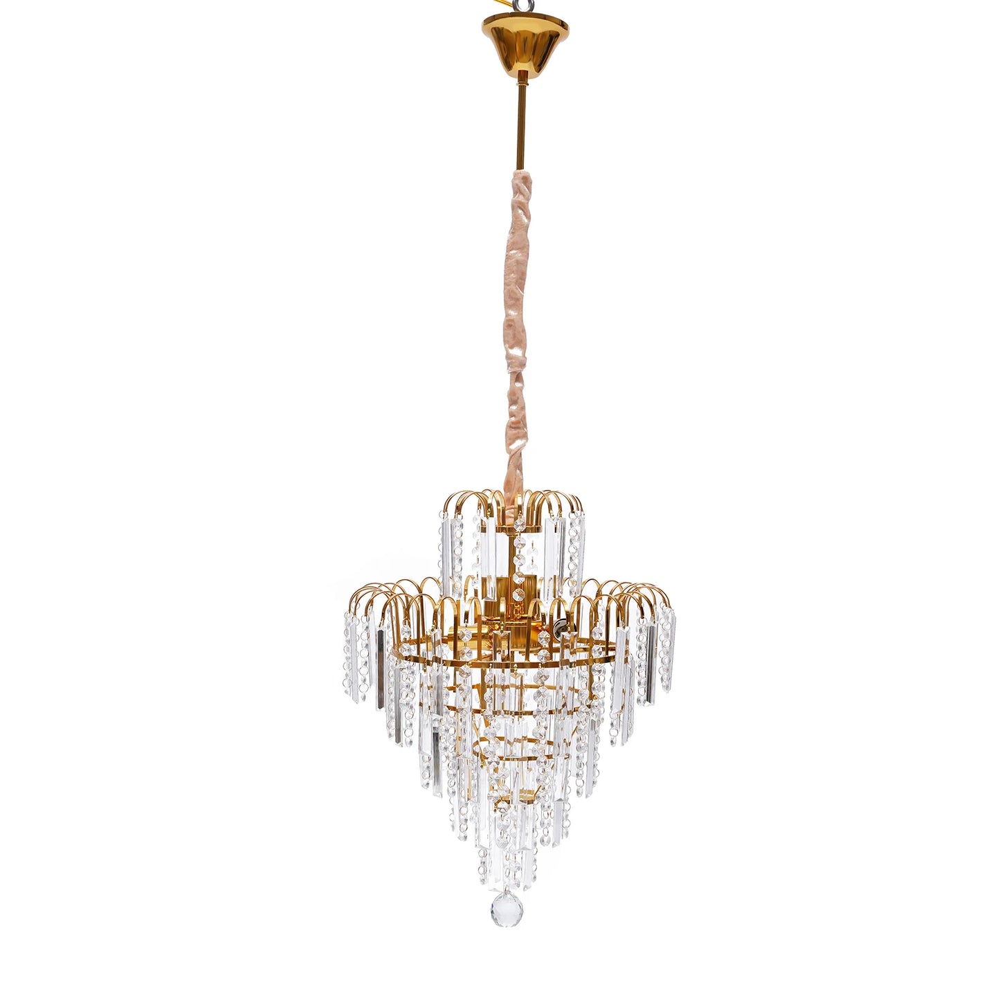Elegant Modern K9 Crystal Chandelier Ceiling Light Metal Glass