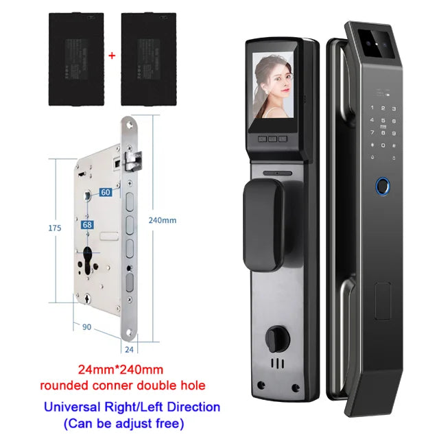 YKESDL 3D Face Recognition Biometric Door Lock With Camera