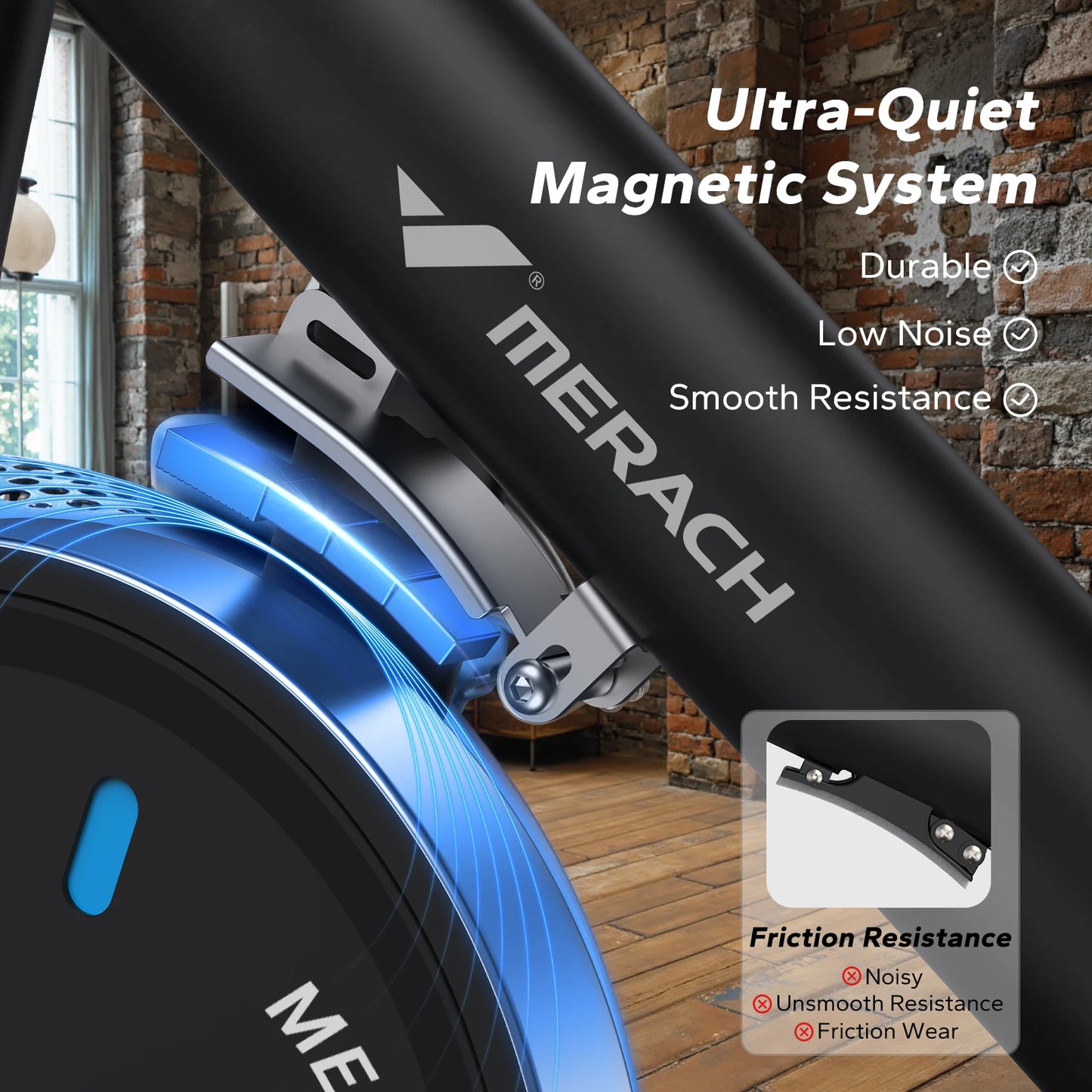 MERACH Exercise Bike With Brake Pad And Magnetic Resistance