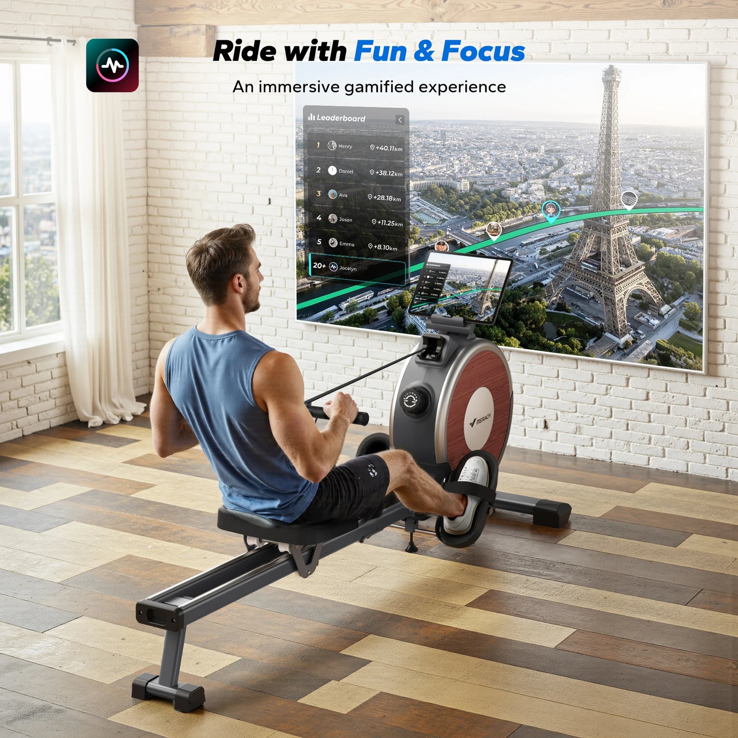 MERACH Magnetic Rowing Machine For Home With 16 Levels