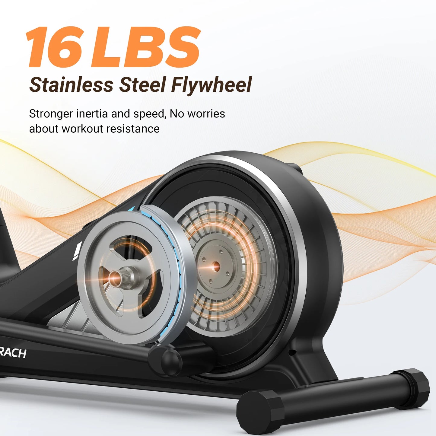 MERACH Elliptical Machine Hyper Quiet Magnetic Drive 16 Level Resistance