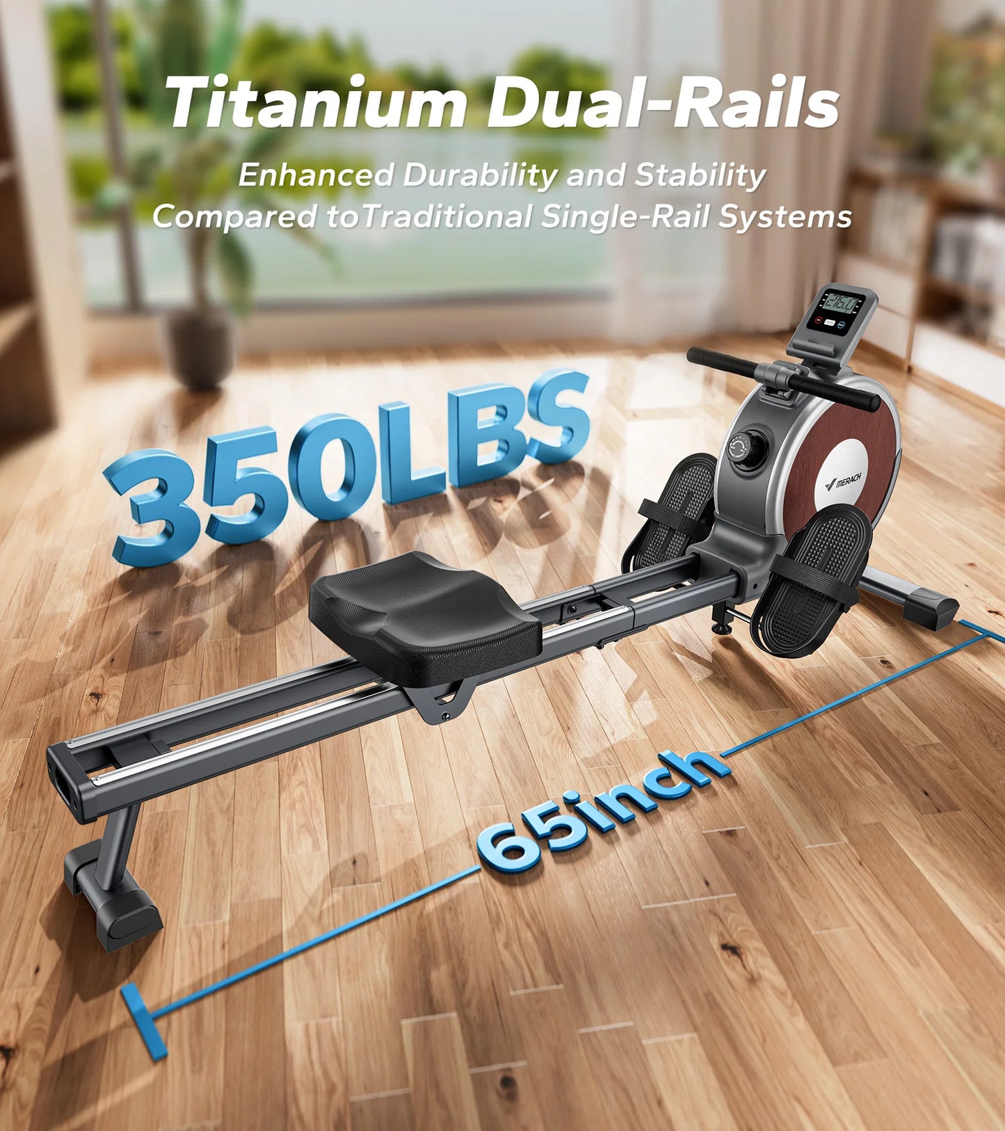 MERACH Magnetic Rowing Machine For Home With 16 Levels