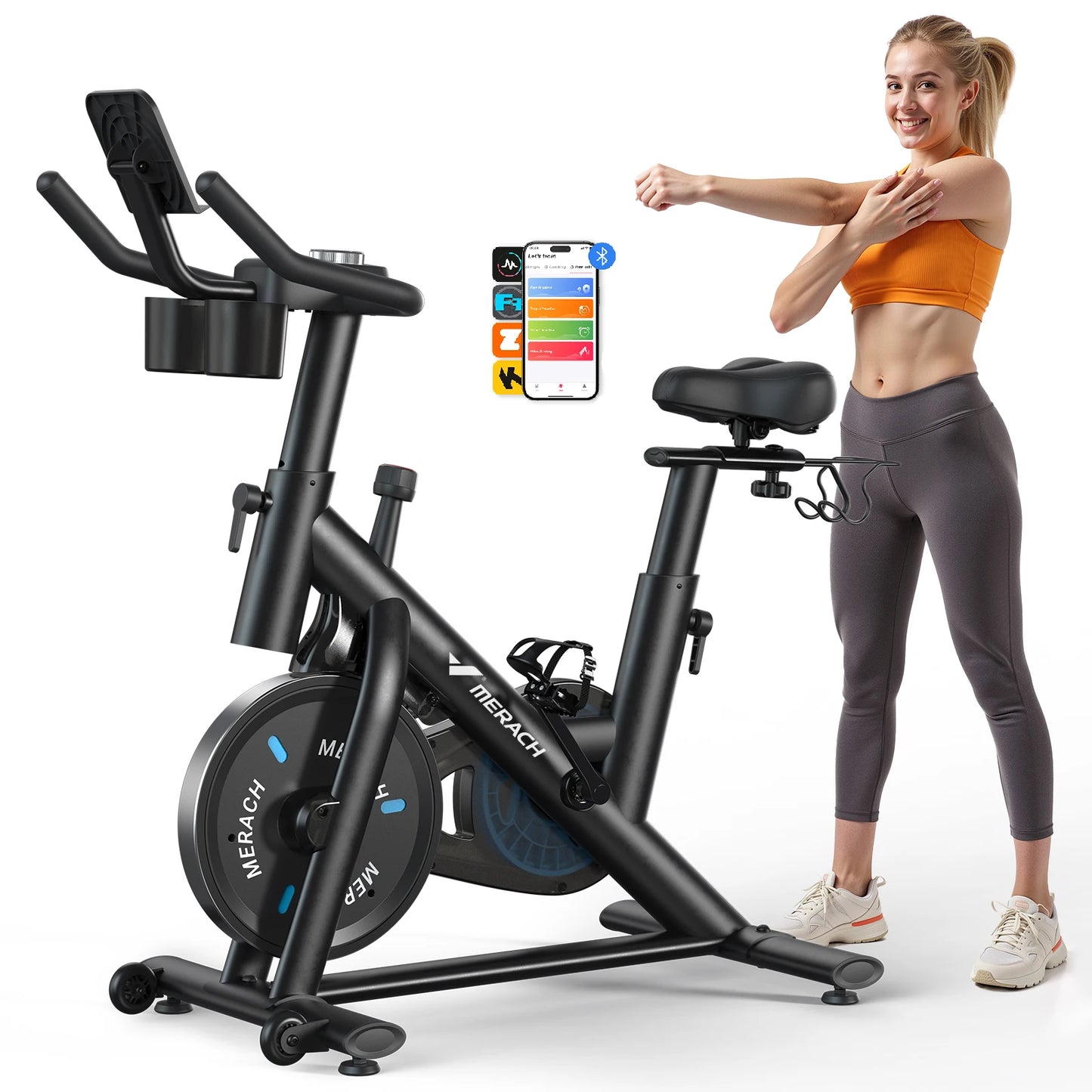 MERACH Exercise Bike With Brake Pad And Magnetic Resistance