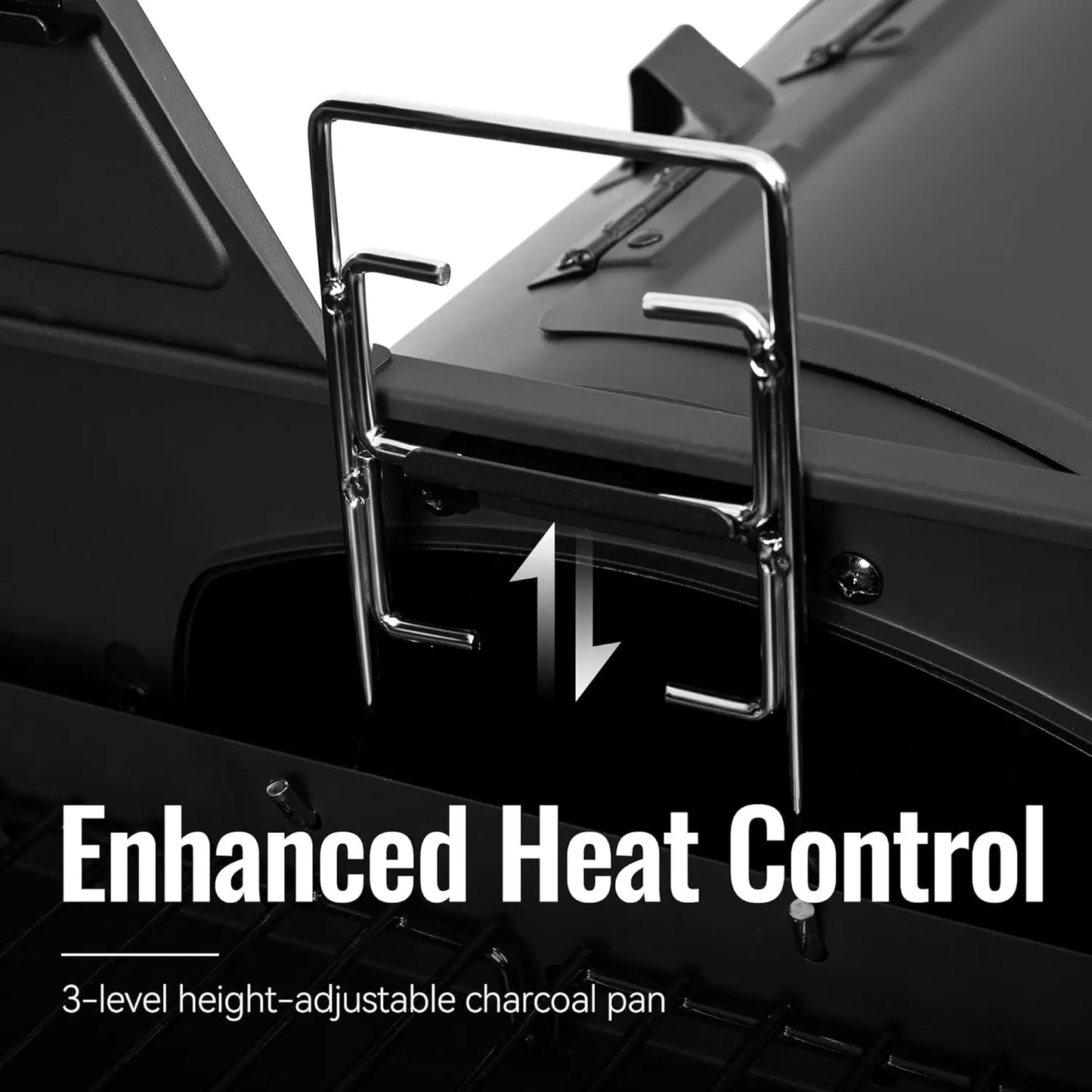 Dual-Fuel Gas Charcoal Grill With Offset Smoker And Side Burner