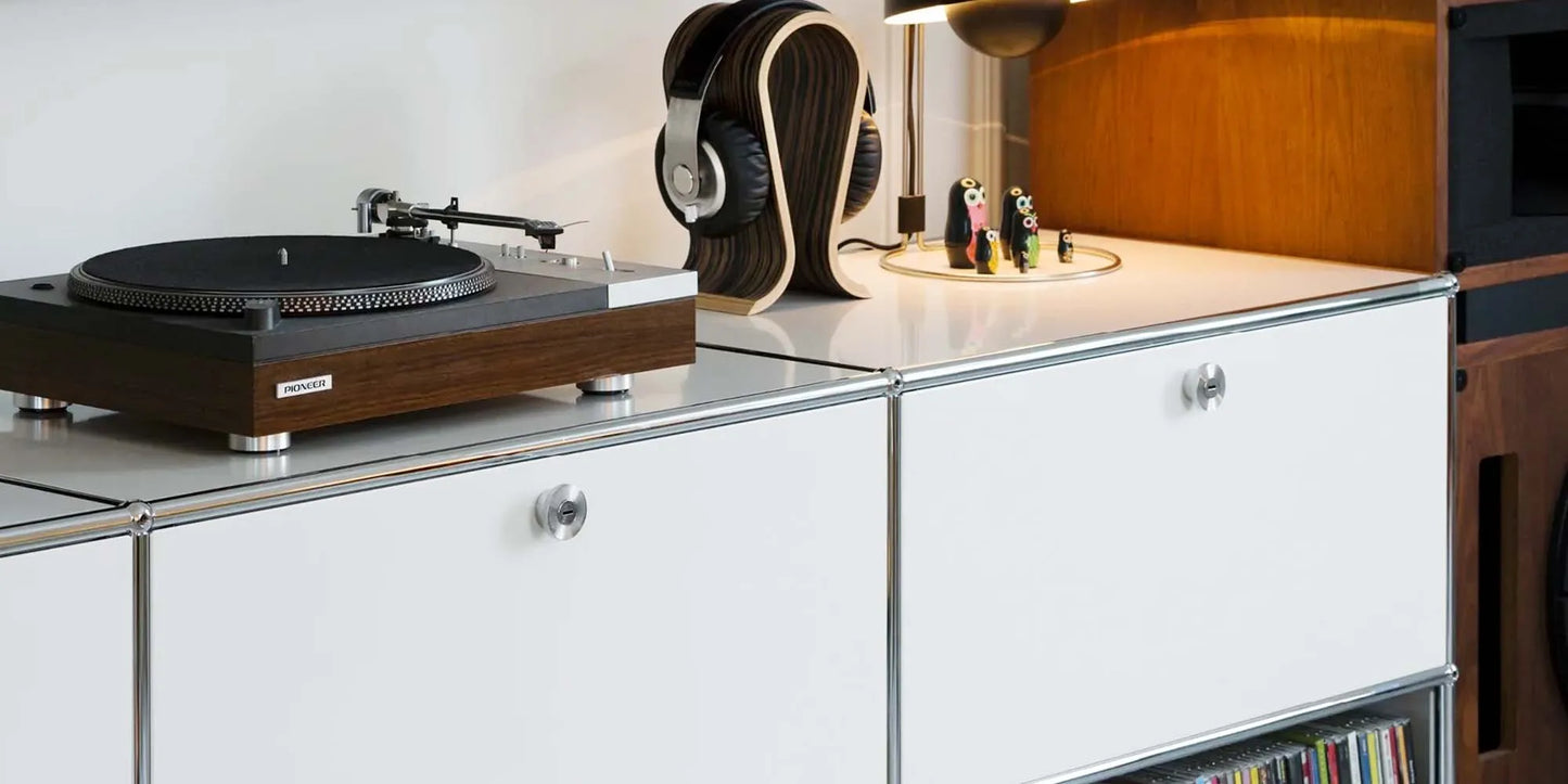 Stainless Steel Storage Cabinet Sideboard With Metal Shelves Living Room