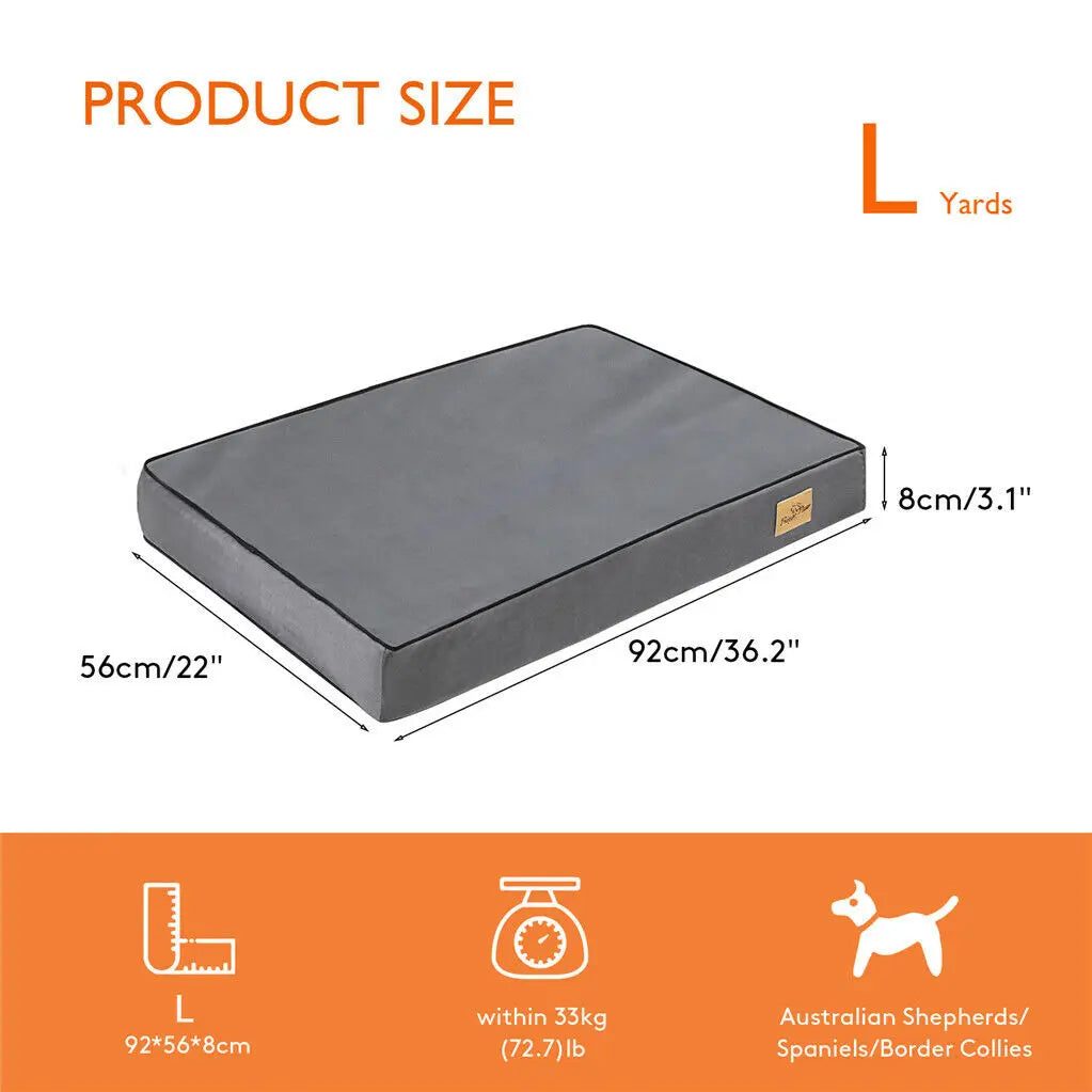 Dog Bed Orthopedic Memory Foam Base With Washable Cover