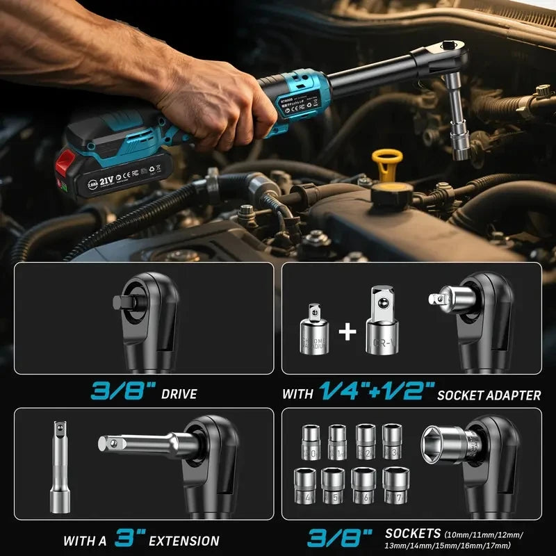 Seesii Cordless Electric Ratchet Wrench Brushless Motor Kit