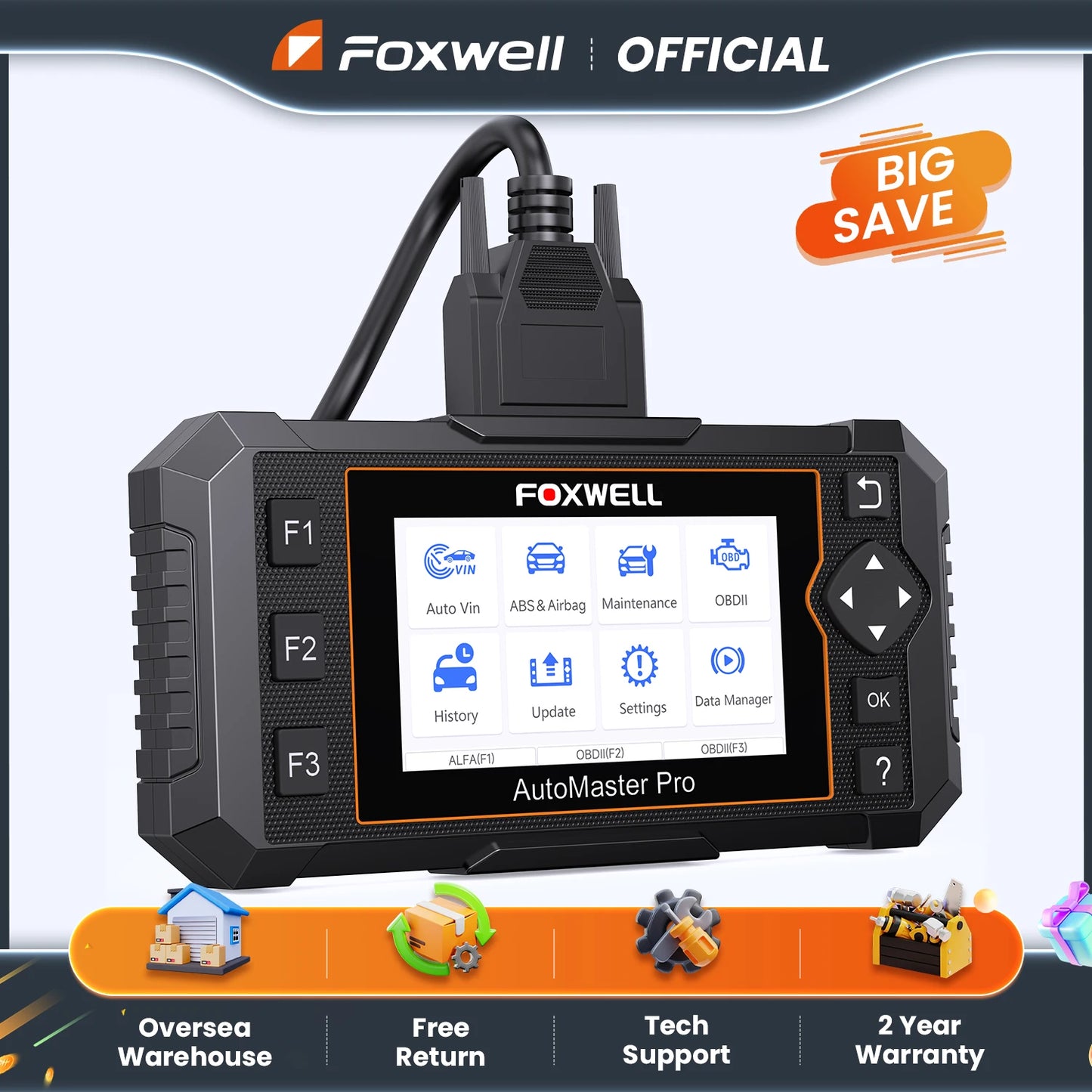 FOXWELL NT650 Pro OBDII Scan Tool With Bidirectional Diagnostics