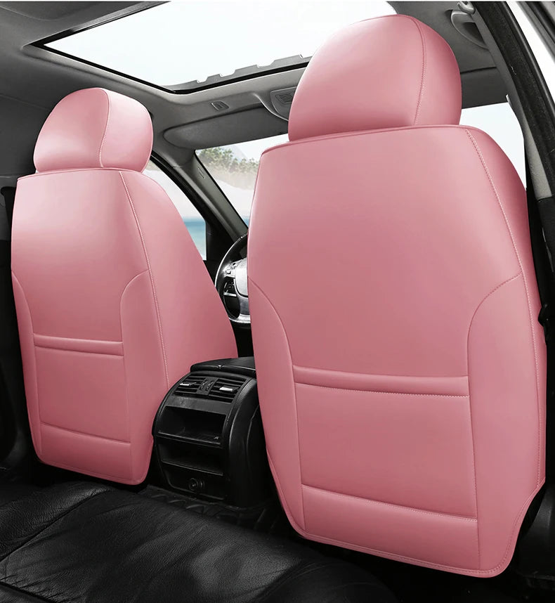 Universal Car Seat Covers Durable Synthetic Leather Front And Rear