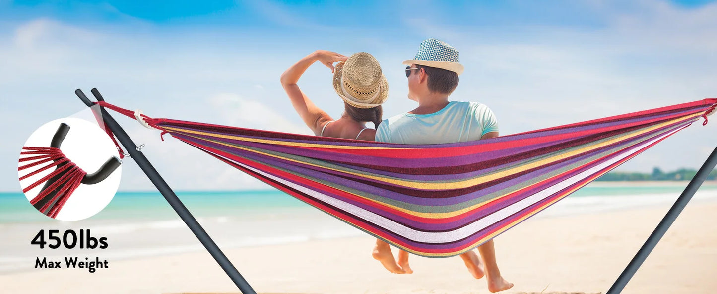 Gyroor Adjustable Stand Hammock 600 Pound Capacity With Storage Bag