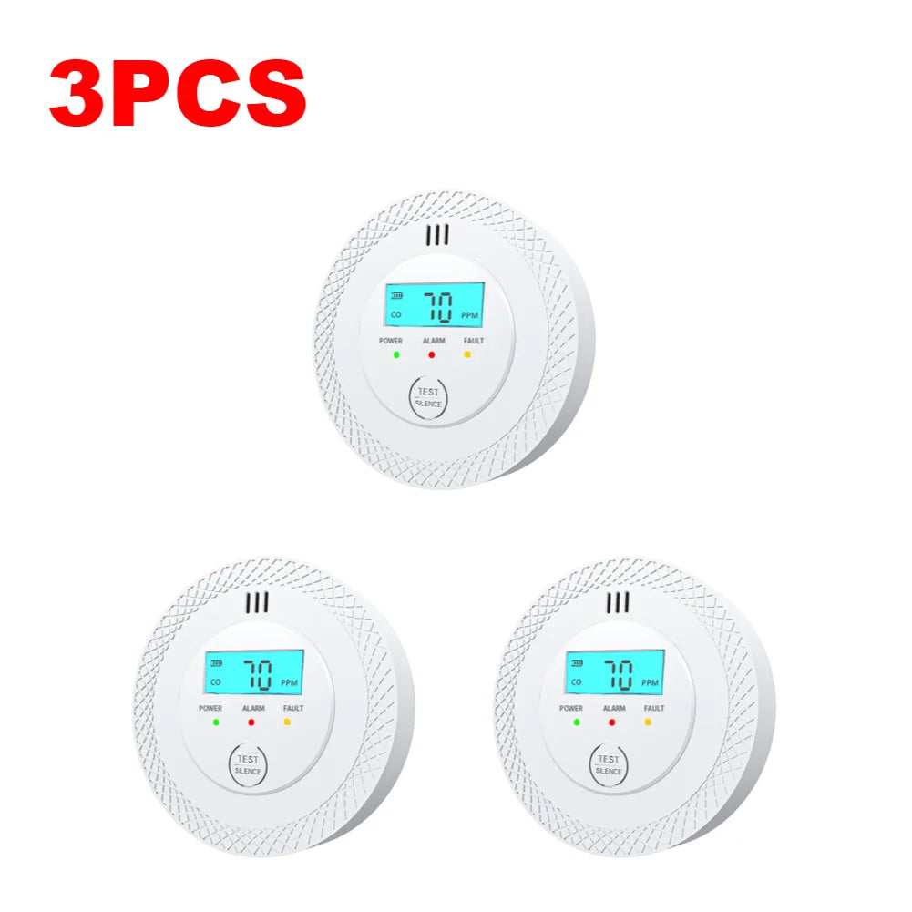 Carbon Monoxide Alarm Detector With LCD Display And 85dB Alert