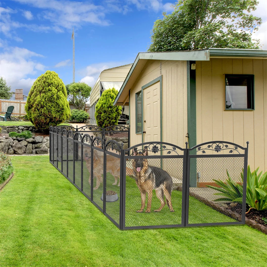 BINGOPAW Heavy Duty Dog Playpen Indoor Outdoor with Waterproof Pad