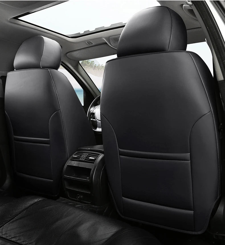 Universal Car Seat Covers Durable Synthetic Leather Front And Rear