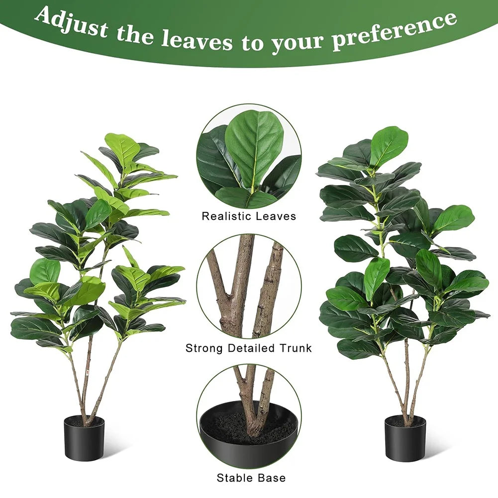 HiMISS Fiddle Leaf Fig Artificial Tree Home Decor Pot