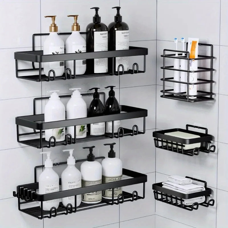 Self Adhesive Shower Caddy Organizer Rack No Drill Bathroom