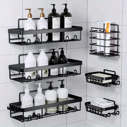 Self Adhesive Shower Caddy Organizer Rack No Drill Bathroom