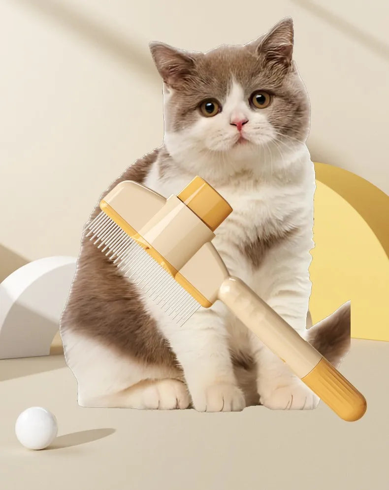 Self-Cleaning Dog Comb And Cat Brush For Gentle Grooming
