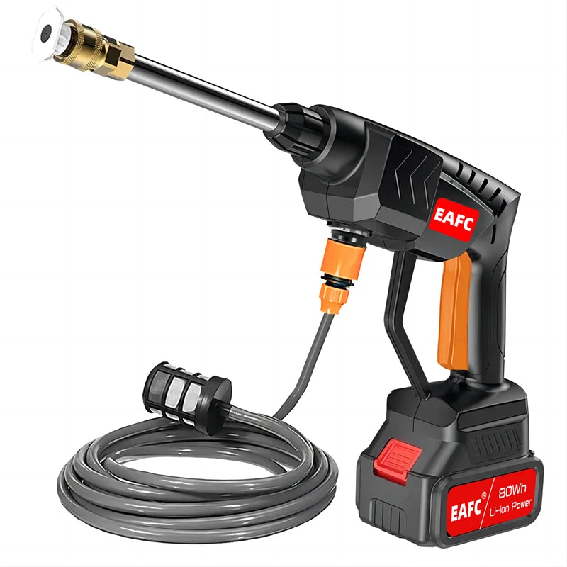 EAFC Cordless 21V High Pressure Car Washer Gun 60 Bar 80Wh