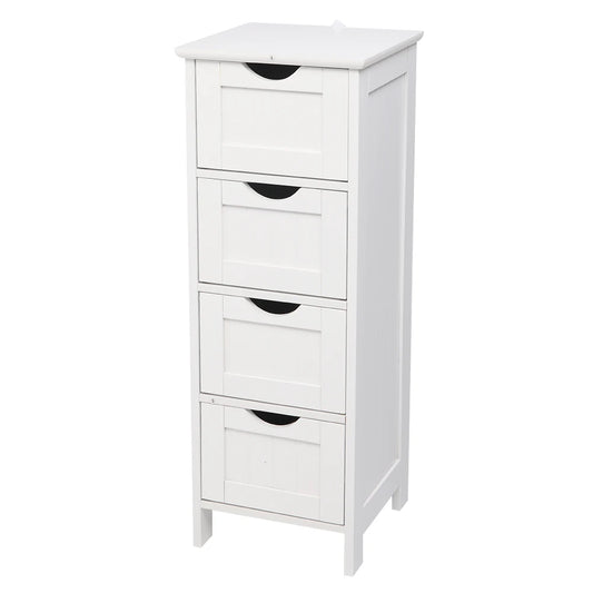 4 Drawers Storage Cabinet For Home And Bathroom Organization
