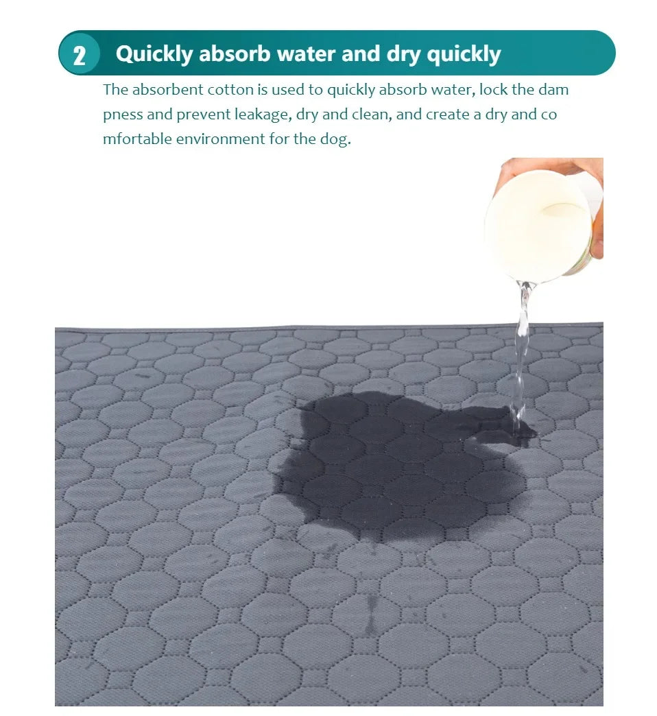 Washable Dog Diaper Mat Reusable Training Pad Waterproof Puppy Bed