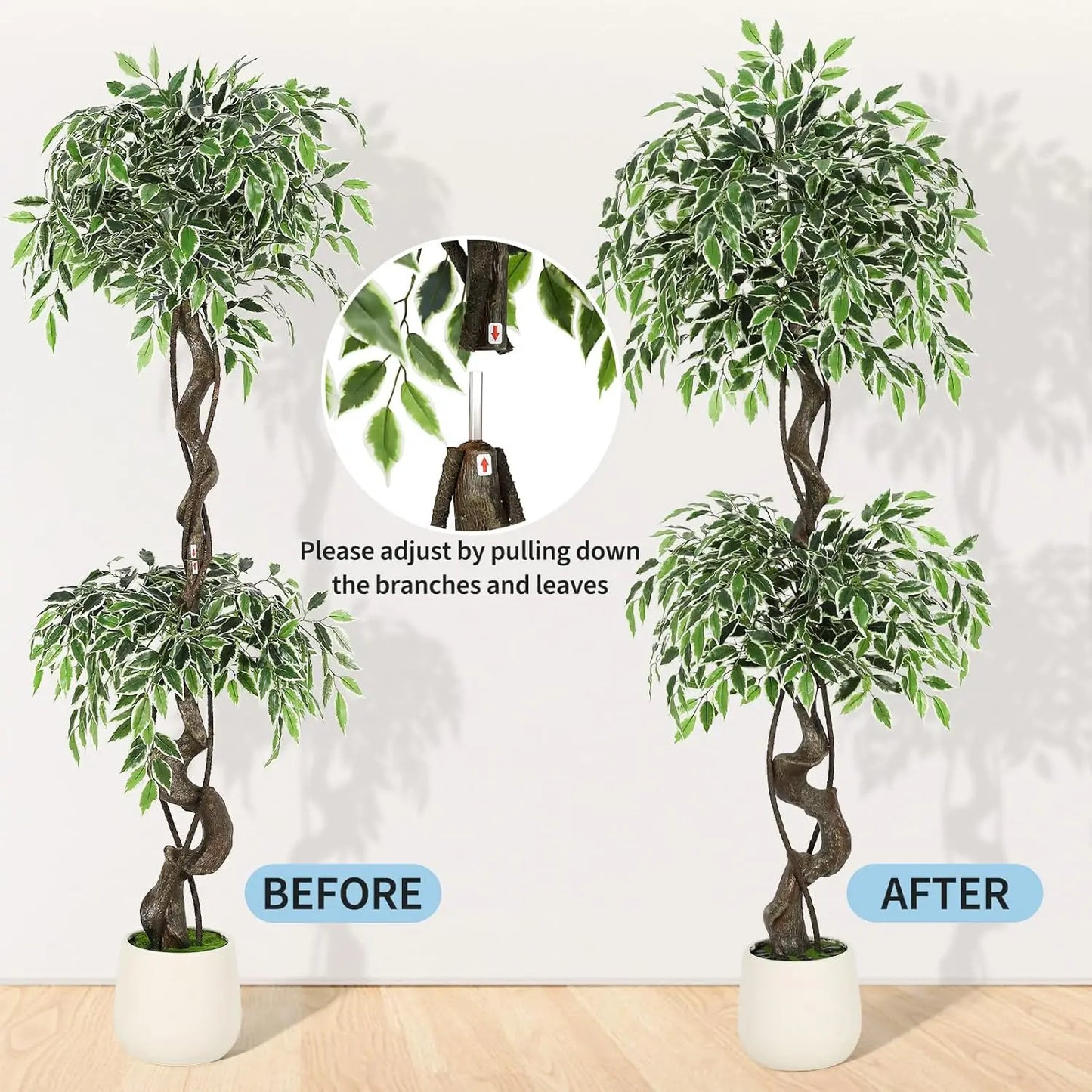 HiMISS Indoor Outdoor Ficus Tree For Home Office Decor