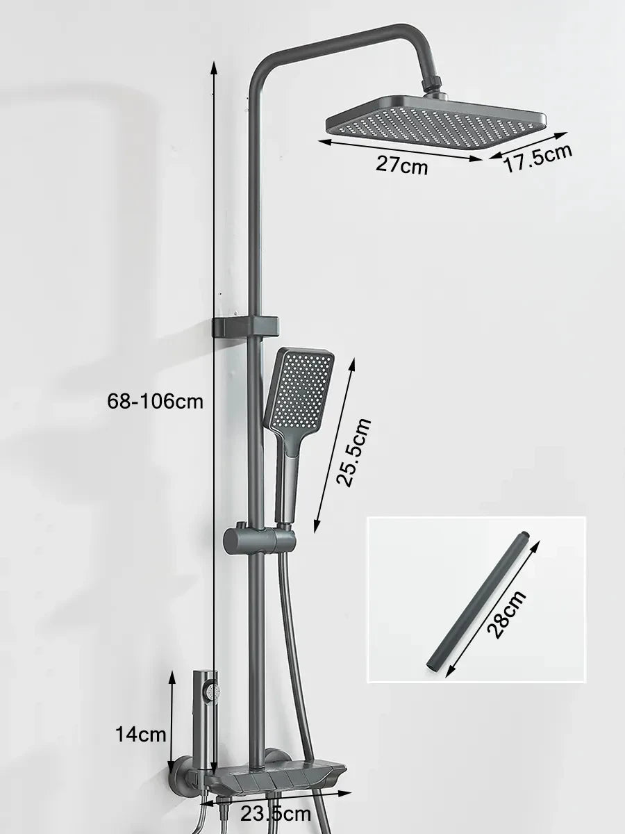 Onyzpily Shower Faucet Set With 4-Way Rainfall System
