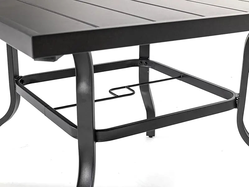5Piece Patio Dining Set With Umbrella Hole Table And Chairs