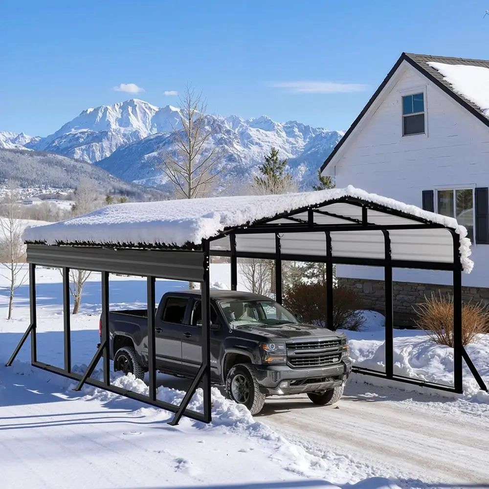 Heavy Duty Metal Carport Kit For Trucks Boats RVs Anchored