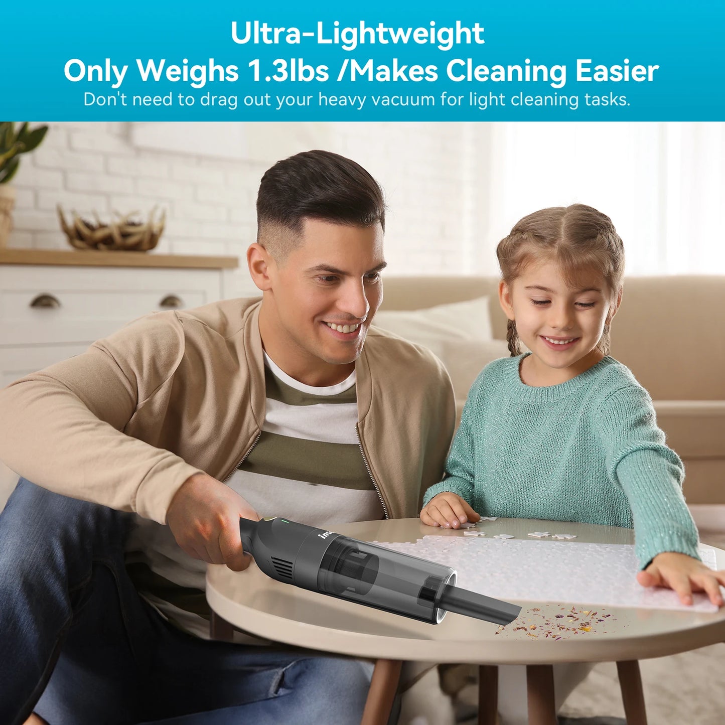 INSE H1 Portable Car Vacuum Cleaner With Two Modes, Wireless