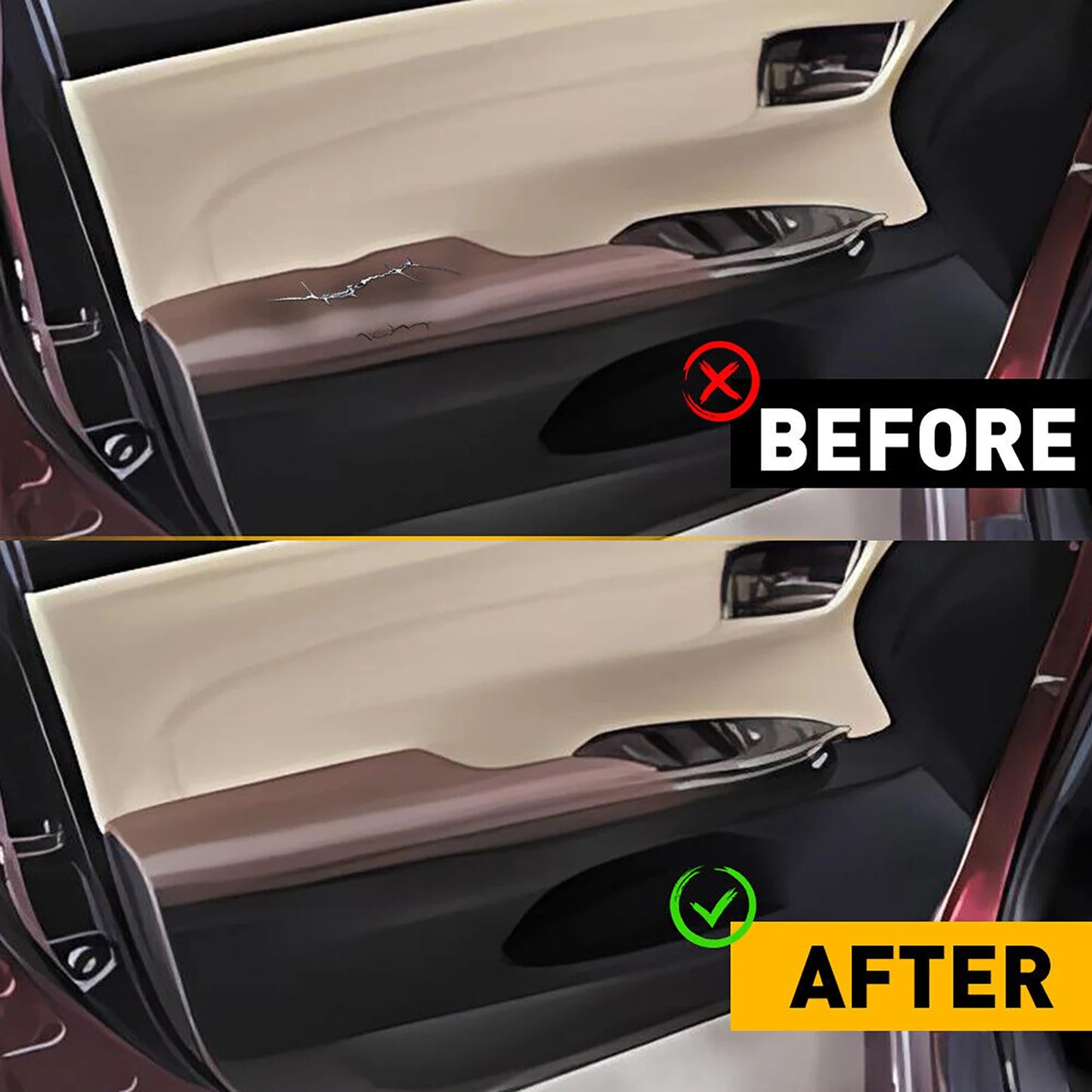 Leather Console Lid Armrest and Door Panel Cover for Avalon