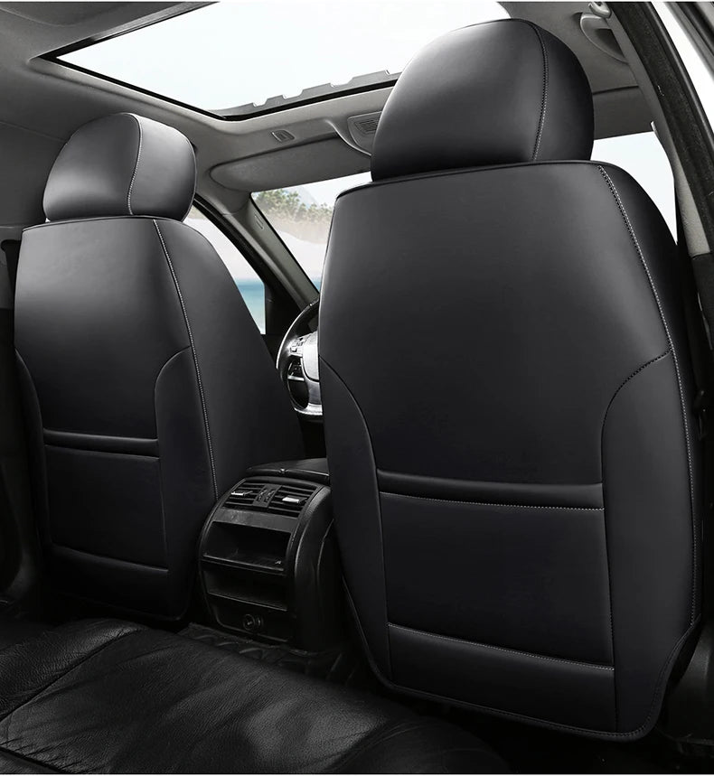 Universal Car Seat Covers Durable Synthetic Leather Front And Rear