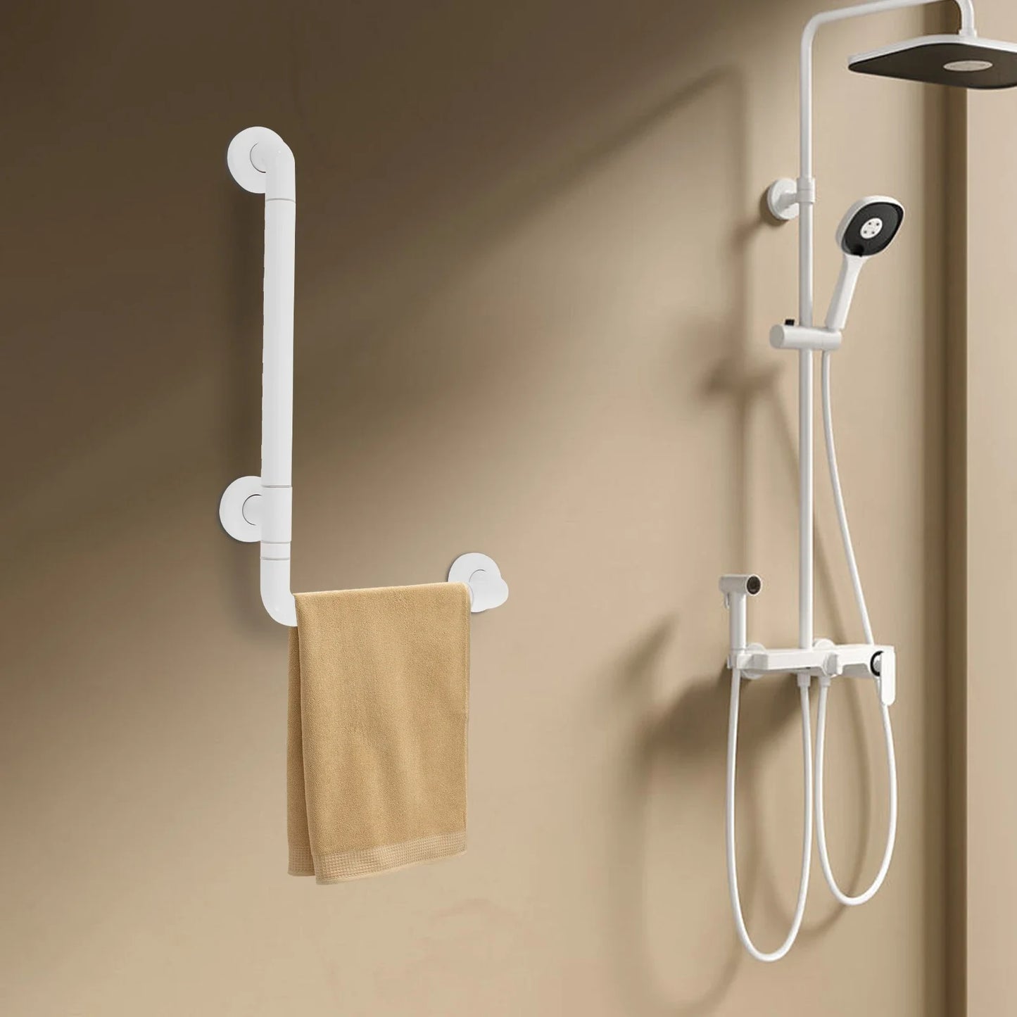 Stainless Steel L Shaped Grab Bar 200kg Capacity Anti Slip
