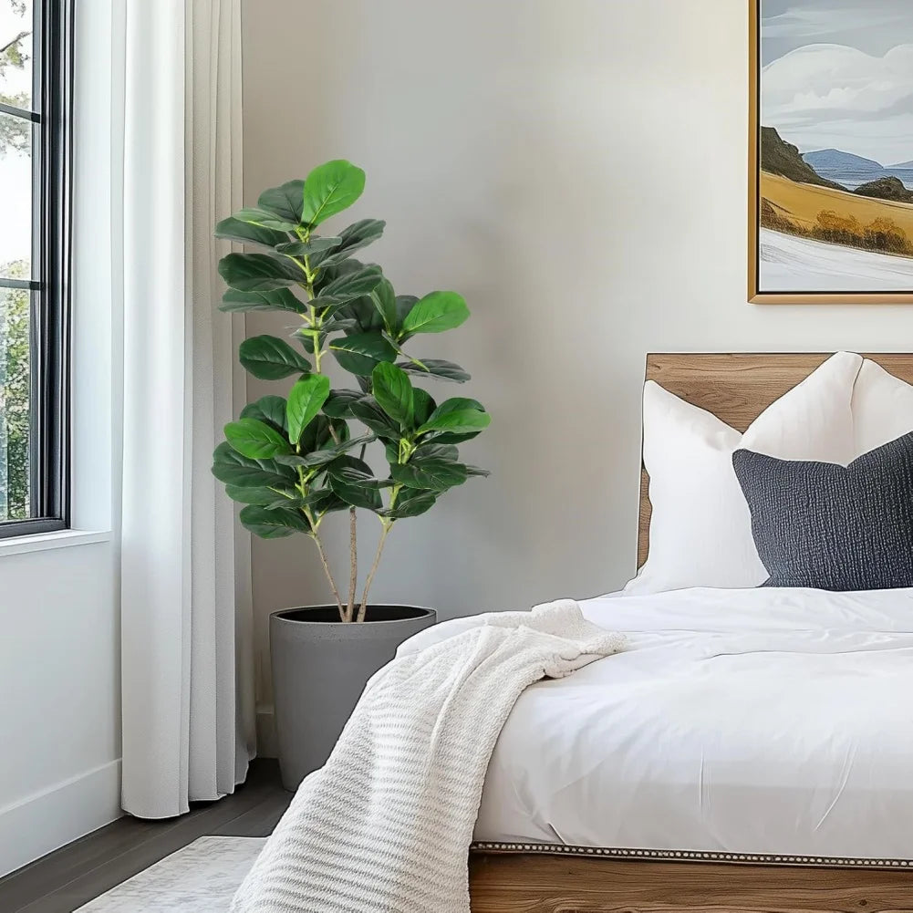 HiMISS Fiddle Leaf Fig Artificial Tree Home Decor Pot