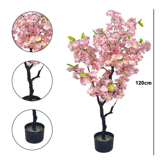 HiMISS Artificial Cherry Blossom Tree Potted Home Decor