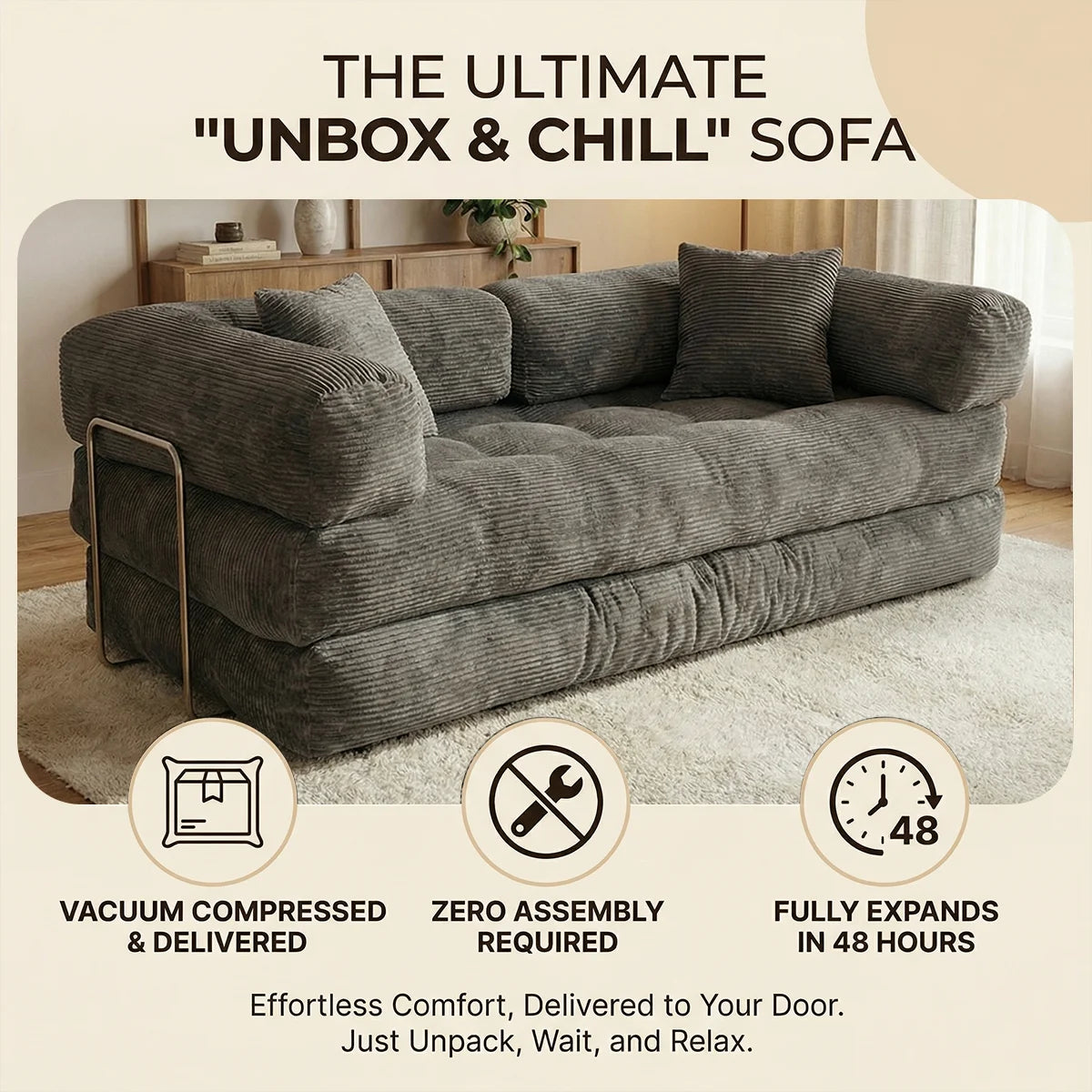 YQzyphyna Cozy Cloud Modular Sofa Bed For Living Room