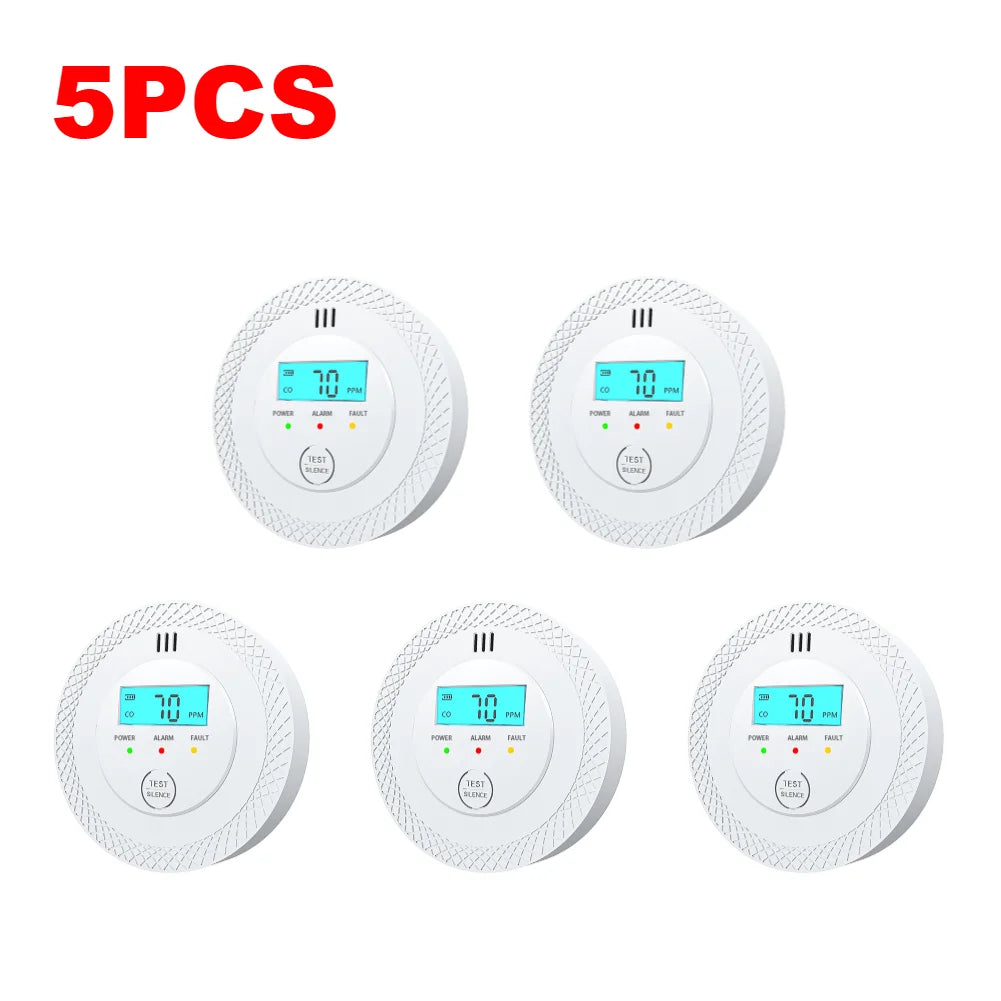 Carbon Monoxide Alarm Detector With LCD Display And 85dB Alert