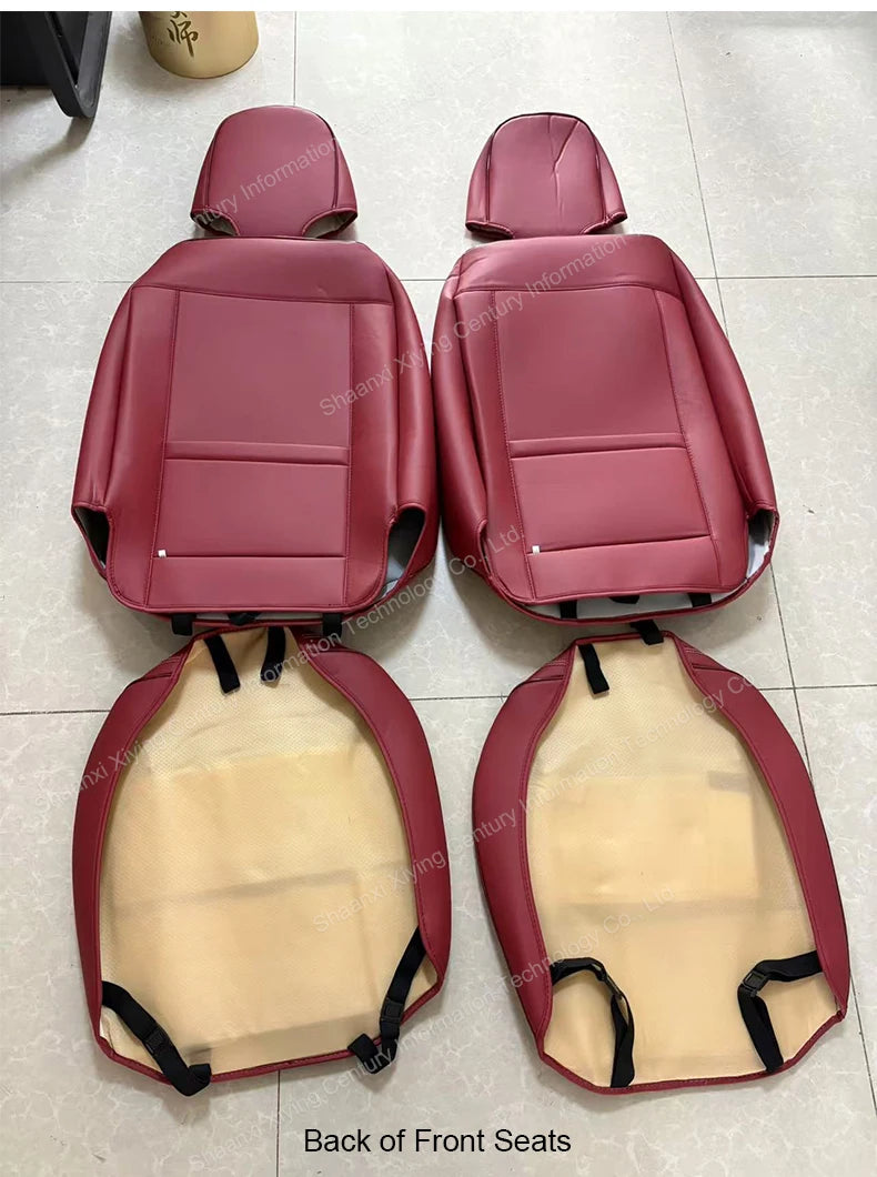 Universal Car Seat Covers Durable Synthetic Leather Front And Rear