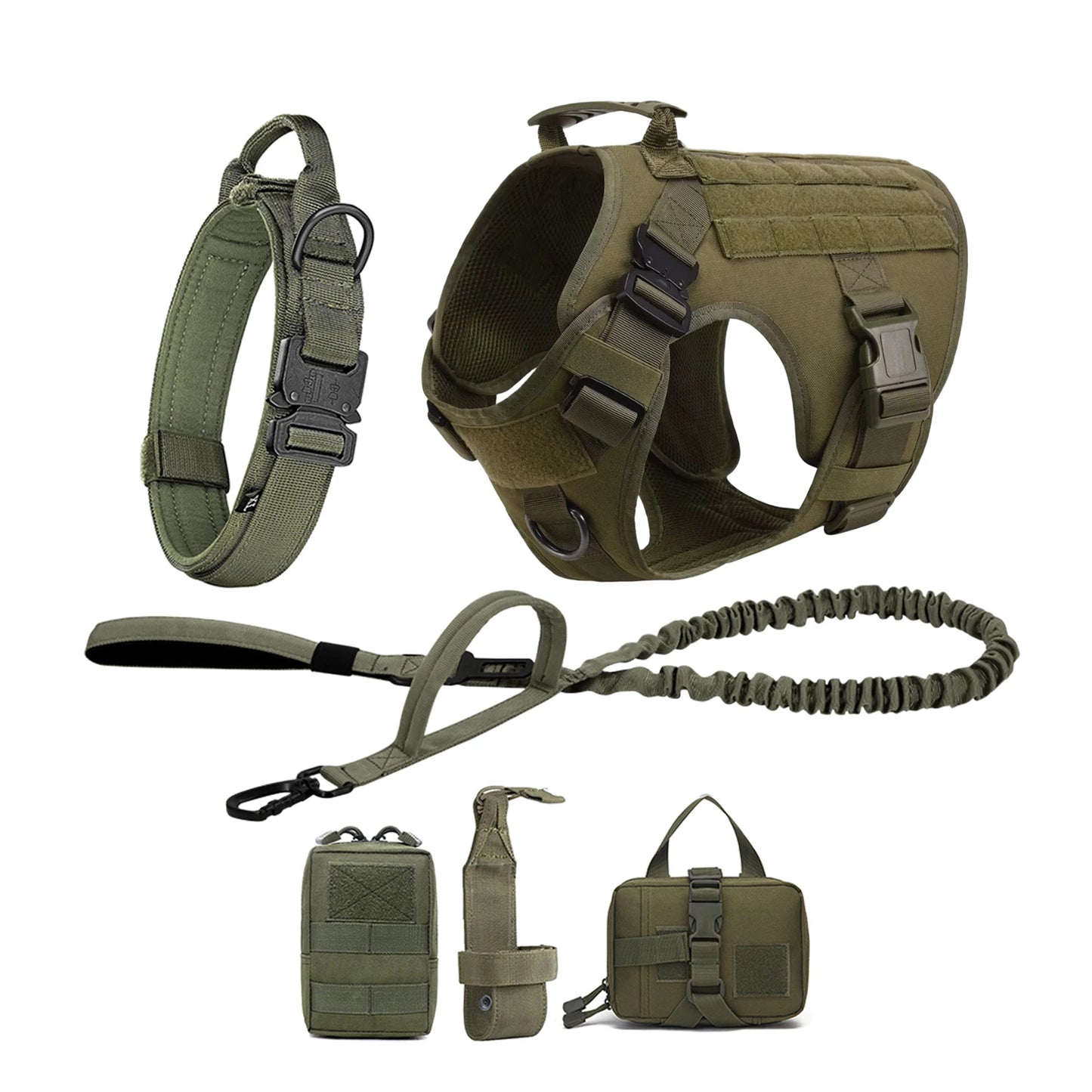 PETRAVEL Tactical Dog Harness Molle Vest With Pouches